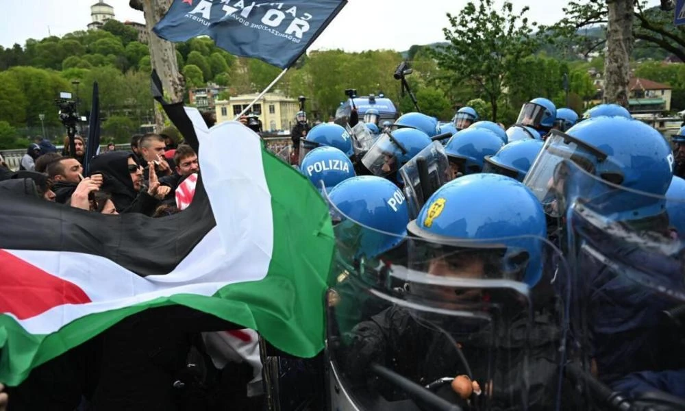 Ιταλία: Συμπλοκές στο Τορίνο ανάμεσα σε φοιτητές υπέρ της Παλαιστίνης και αστυνομικούς